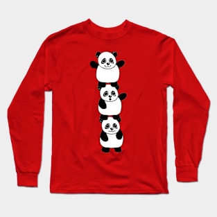 Three Pandas Long Sleeve T-Shirt